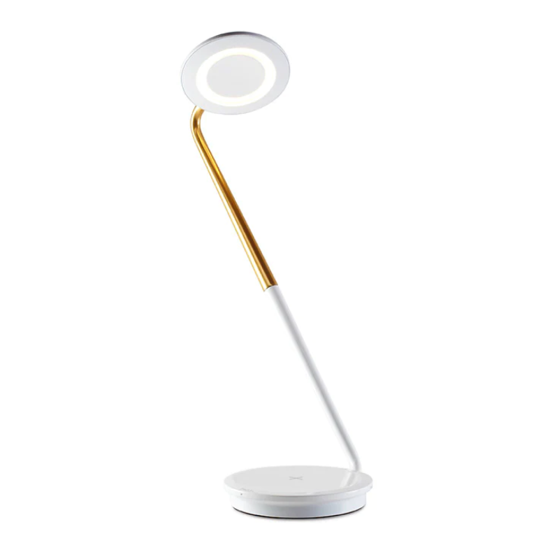 The white and brass Pixo Plus from Pablo Designs.