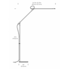The dimensions of the Superlight Floor Lamp from Pablo Designs. all-groups