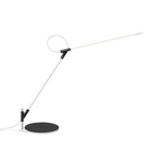 The white Superlight Table Lamp from Pablo Designs with the black base.