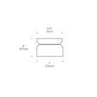 The dimensions of the Totem Mini Flush Mount from Pablo Designs. all-groups