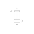 The dimensions of the Totem Mini Pendant from Pablo Designs. all-groups