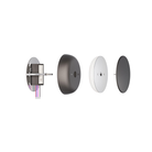 The Totem Puck Ceiling or Wall Light from Pablo Designs disassembled, showing the component assembly. all-groups