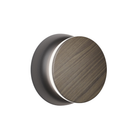 The black and walnut Totem Puck Ceiling or Wall Light from Pablo Designs.