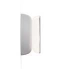 The side of the grey and grey Totem Puck Ceiling or Wall Light from Pablo Designs in a profile view.