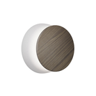 The grey and walnut Totem Puck Ceiling or Wall Light from Pablo Designs.