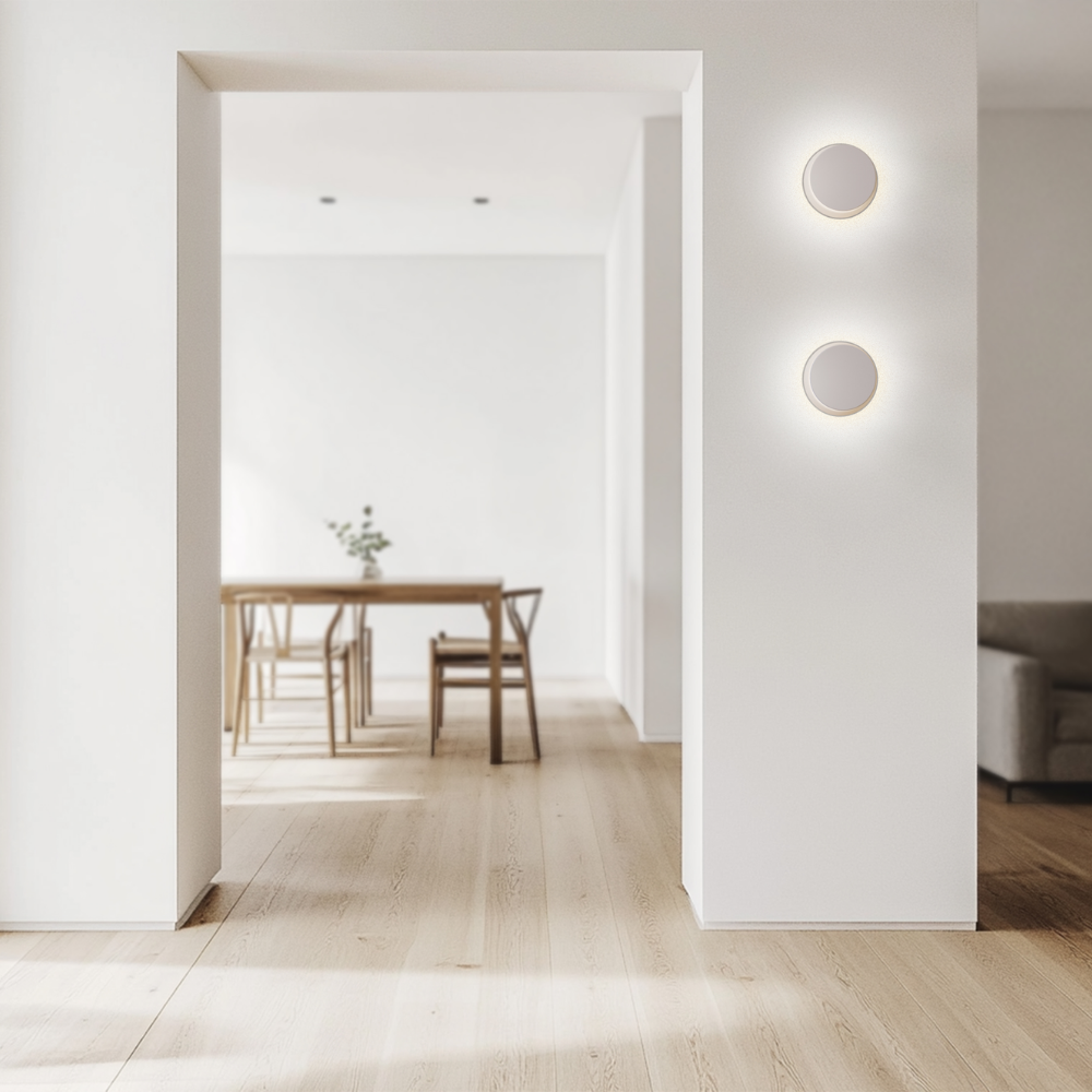 The Totem Puck Ceiling or Wall Light from Pablo Designs in a living room. all-groups