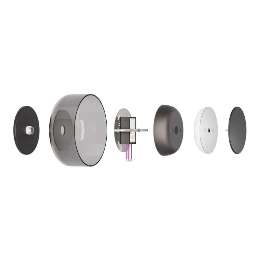 The Totem Sconce by Pablo Designs disassembled view, showing the component assembly. all-groups