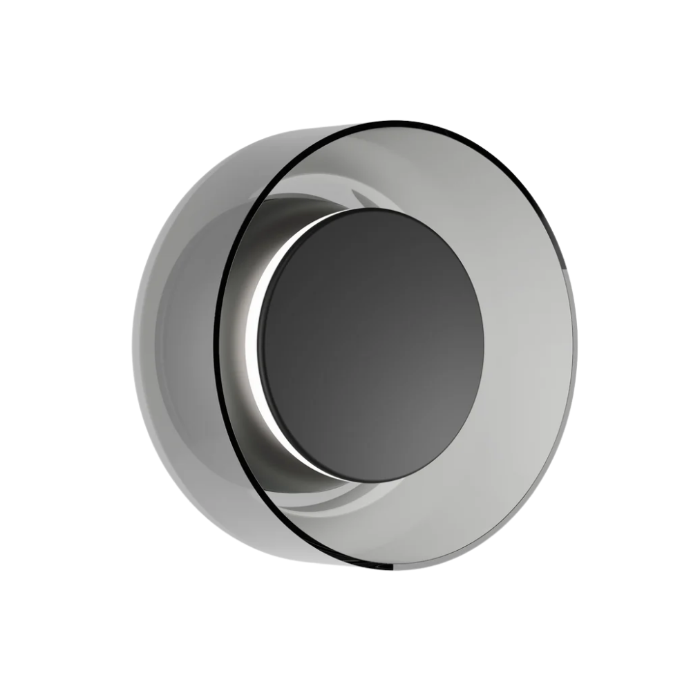 The Totem Sconce by Pablo Designs in Black / Black / Smoke.