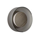 The Totem Sconce by Pablo Designs in Black / Walnut / Etched Smoke.