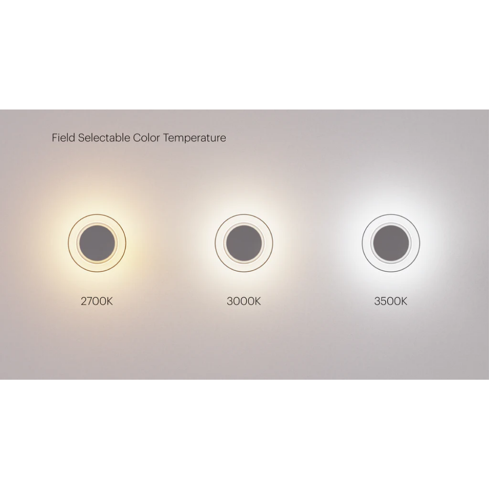 Image showing the different color temperature options available with the Totem Sconce by Pablo Designs. all-groups