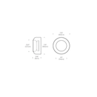 The dimensions for the Totem Wall Sconce from Pablo Designs. all-groups