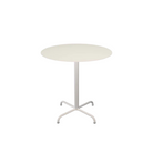The large muted white Pico Round Cafe Table 4-Star Base by Houe.