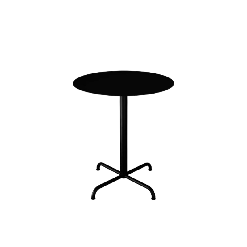 The small black Pico Round Cafe Table 4-Star Base by Houe.