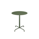 The small olive green Pico Round Cafe Table 4-Star Base by Houe.