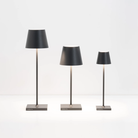 The dark gray Poldina Pro Micro from Zafferano showing the three Poldina size choices.