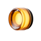 The Dimple Sconce by RBW with Amber Interior and Black Anodized.