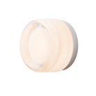 The Dimple Sconce by RBW with White Interior and Natural Anodized.
