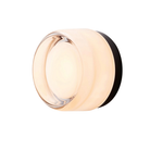 The Dimple Sconce by RBW with White Interior and Black Anodized. 
