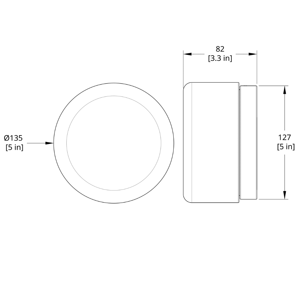 The dimensions of the Dimple Sconce by RBW.