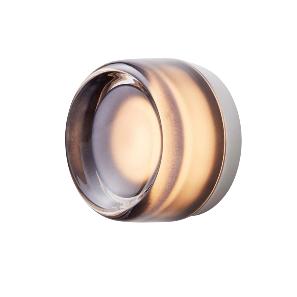The Dimple Sconce by RBW with Smoked Interior and Natural Anodized.