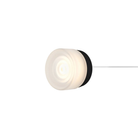 The Ripple Corded Sconce with plug-in back in frosted shade with black anodized.