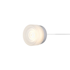 The Ripple Corded Sconce with plug-in back in frosted shade with natural anodized.