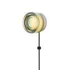 The Ripple Corded Sconce with plug-in bottom in jade shade with natural anodized.