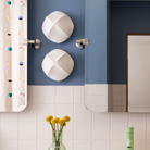 The Mori Sconce, Seed by RBW in a bathroom. all-groups