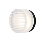 The Crisp Sconce by RBW in Frosted with Black Anodized backplate.