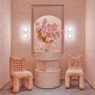 The Crisp Sconce by RBW in a pink room. all-groups