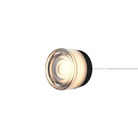 The Ripple Corded Sconce with plug-in back in smoke shade with black anodized.
