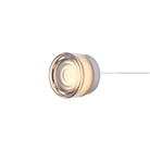 The Ripple Corded Sconce with plug-in back in smoke shade with natural anodized.