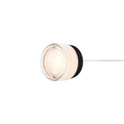 The Ripple Corded Sconce with plug-in back in white interior shade with black anodized.