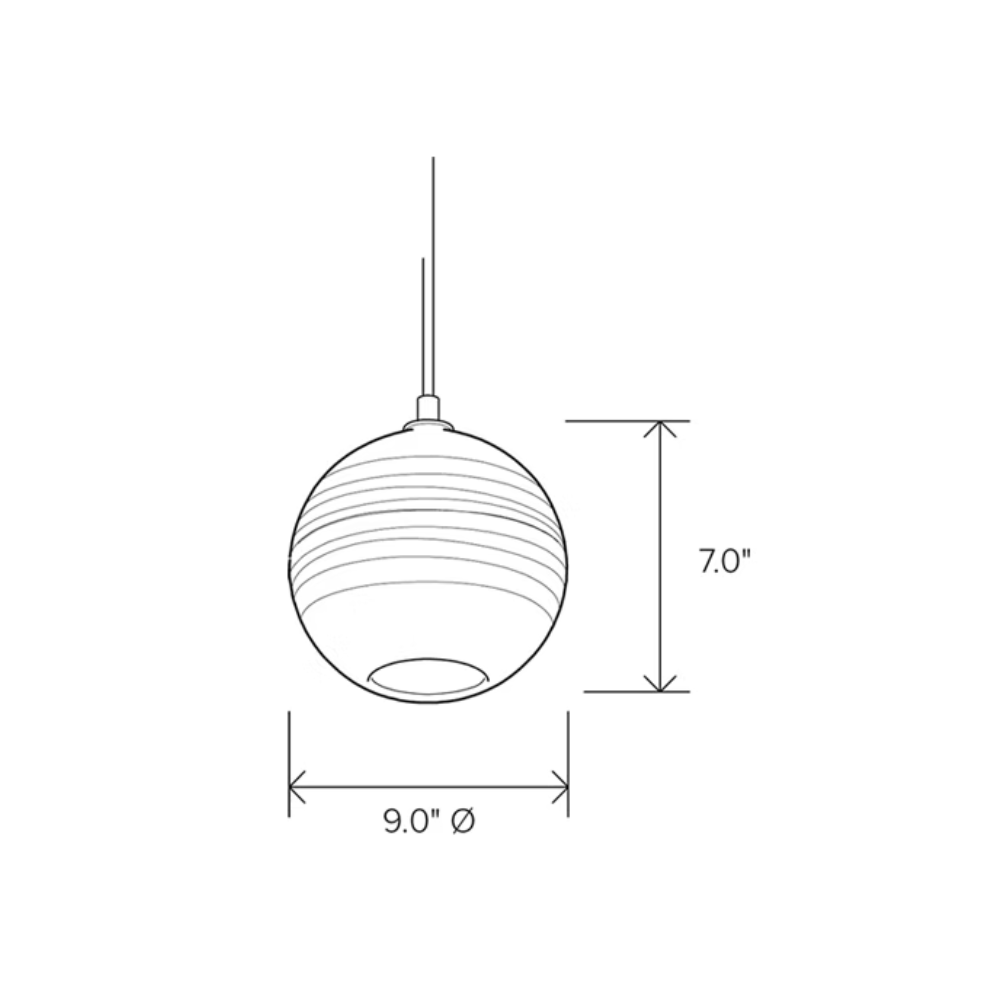 The dimensions of the Banded Mini Pendant from Siemon and Salazar. all-groups