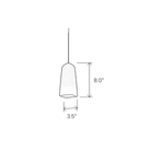 The Bubble Small Square Clear Pendant from Siemon & Salazar dimensions.