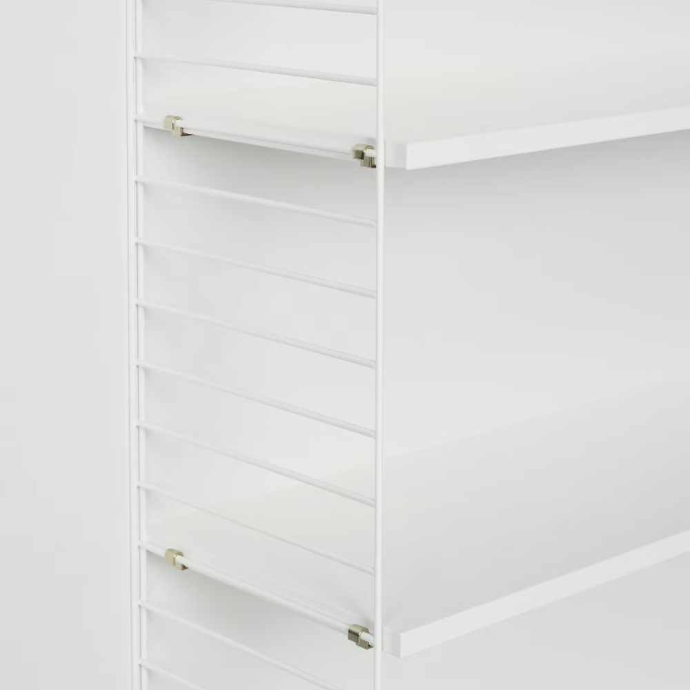 The String Furniture floor shelving unit details.