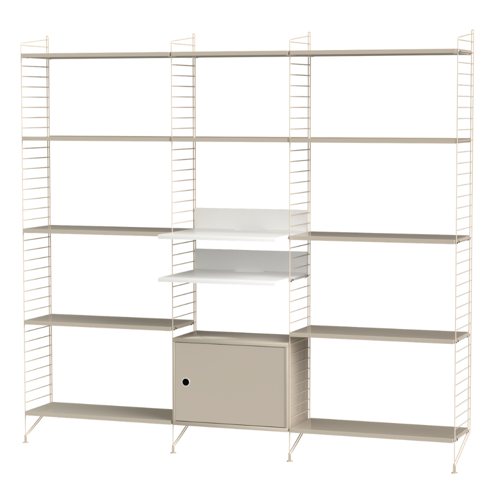 The beige String System Living Room Bundle Q.