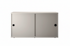 The Cabinet with Sliding Doors from String Furniture in the 11.8 inch depth size and beige color.