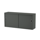 The Cabinet with Sliding Doors from String Furniture in dark grey in the 7.8 depth.