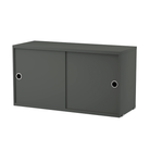 The Cabinet with Sliding Doors from String Furniture in dark grey in the 11.8 depth.