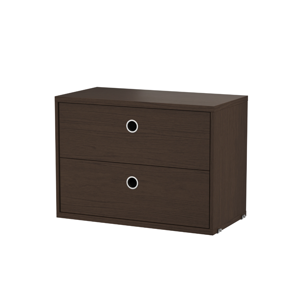 The 22.8 inch Chest of Drawers from String Furniture in Dark Oak.
