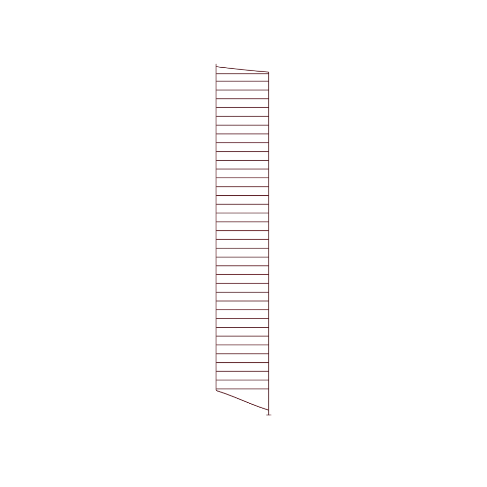The 78-inch Floor Panels from String Furniture in Dark Red.