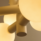 Detailed image of the chalk frame of the Echo Chandelier by Tala Lighting.