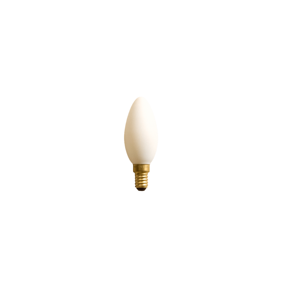 The Candle E12 Matte White LED Bulb by Tala Lighting
