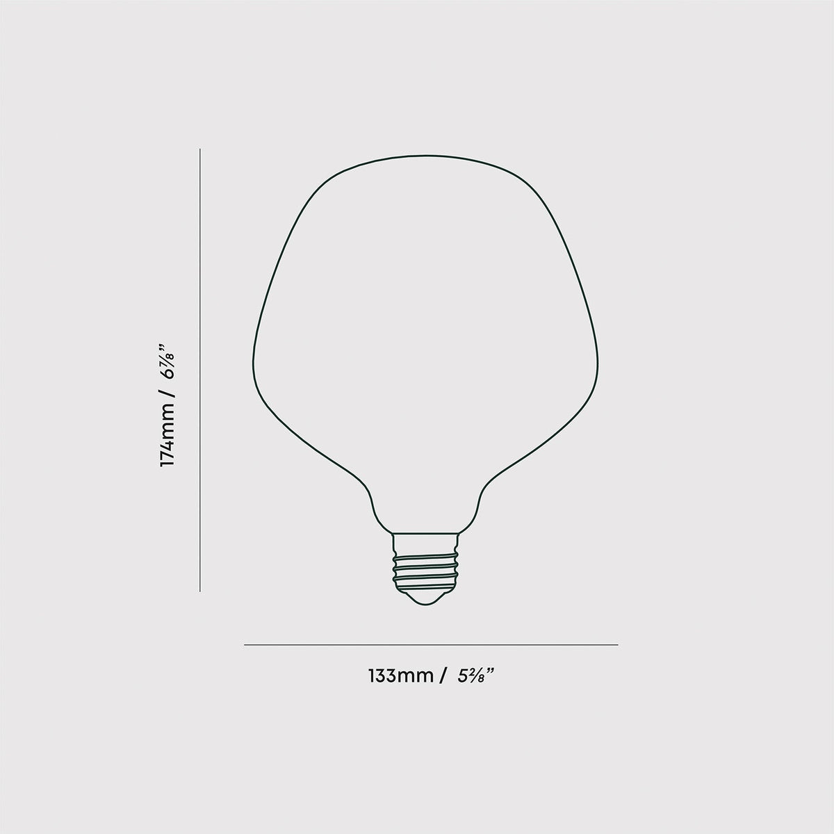 The Enno E26 LED Bulb by Tala Lighting dimensions.