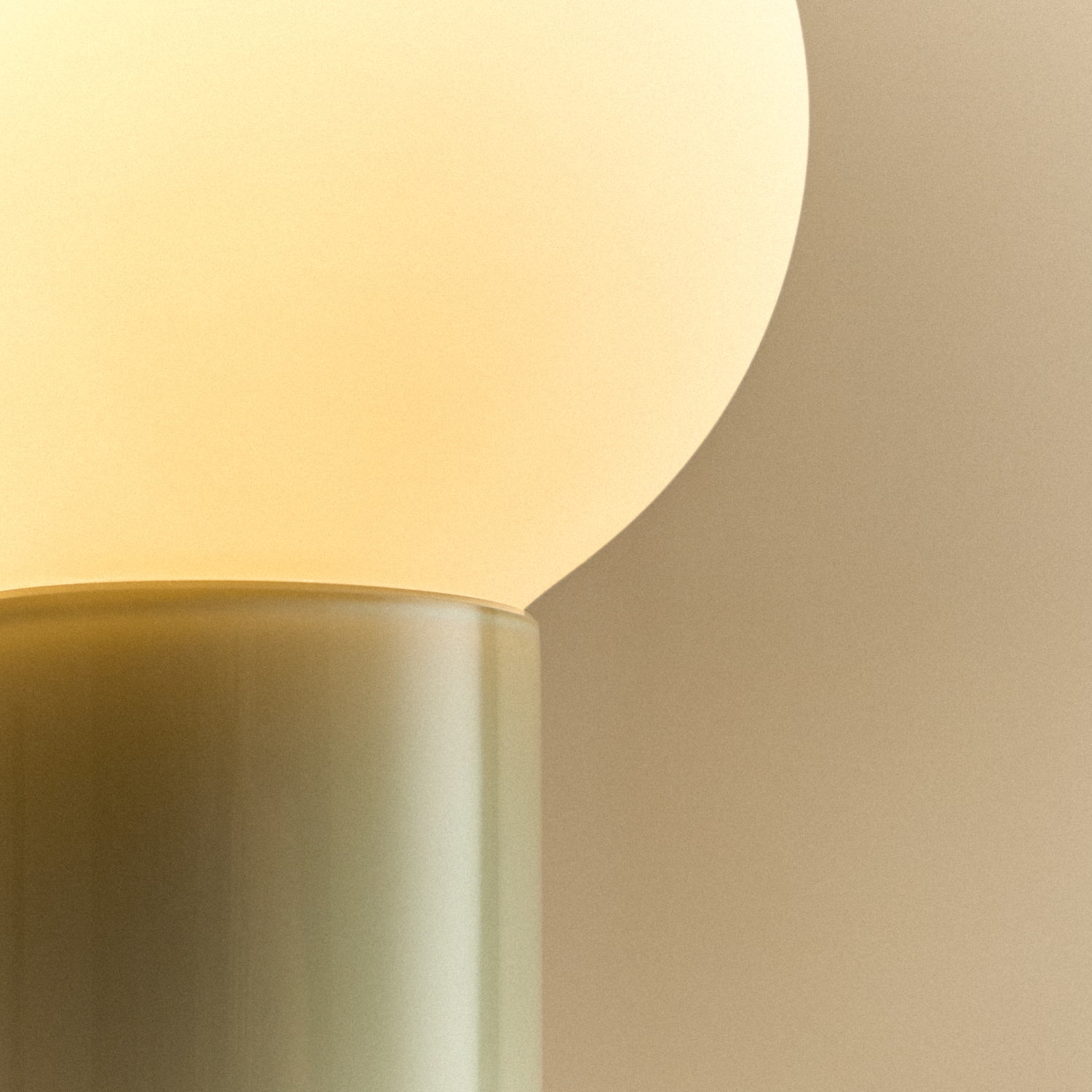 Detailed image of the Shore Table Lamp from Tala Lighting in Sea Green.