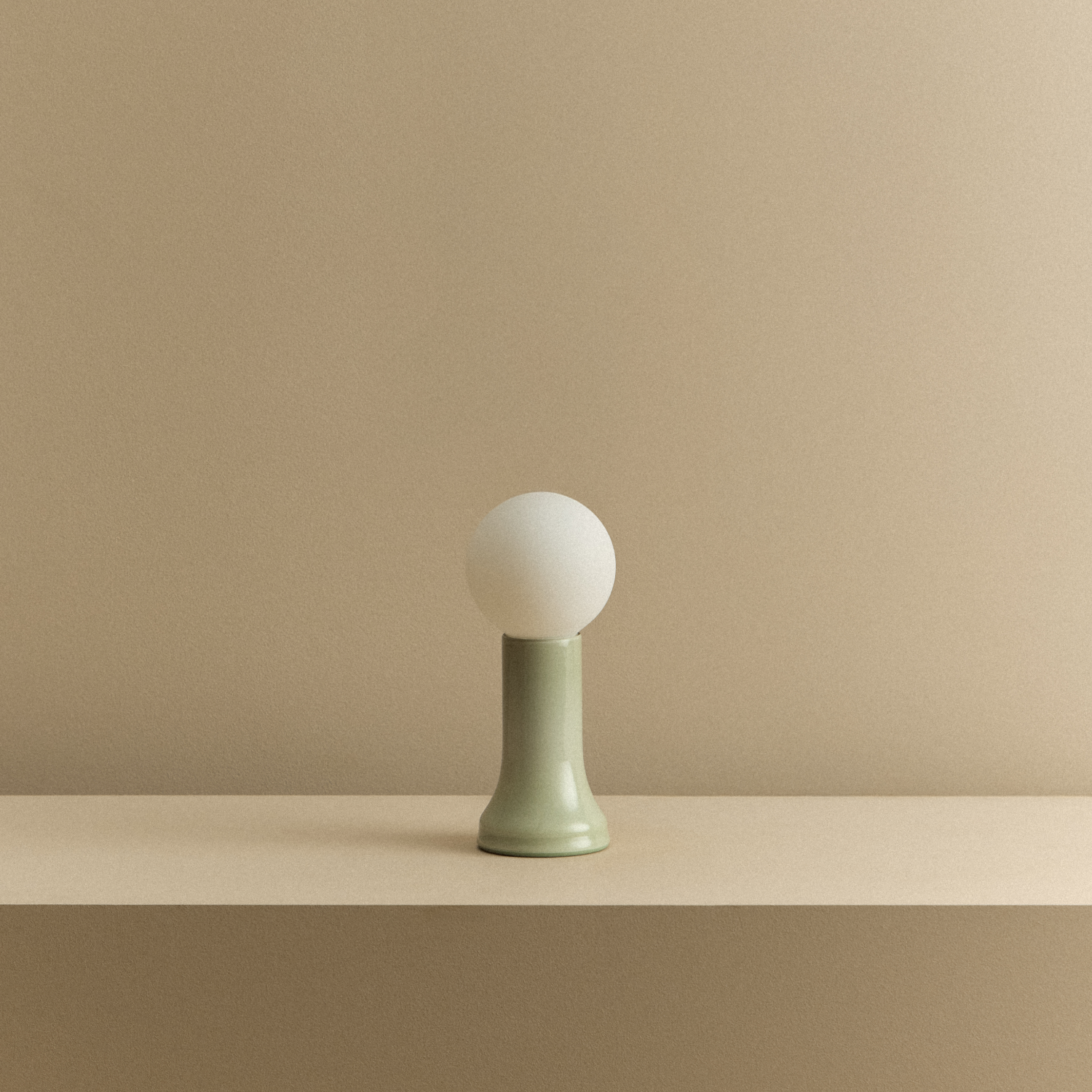 The Shore Table Lamp from Tala Lighting in Sea Green turned off.