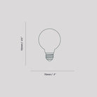 The Sphere II E26 Dim-to-Warm LED Bulb by Tala Lighting dimensions.