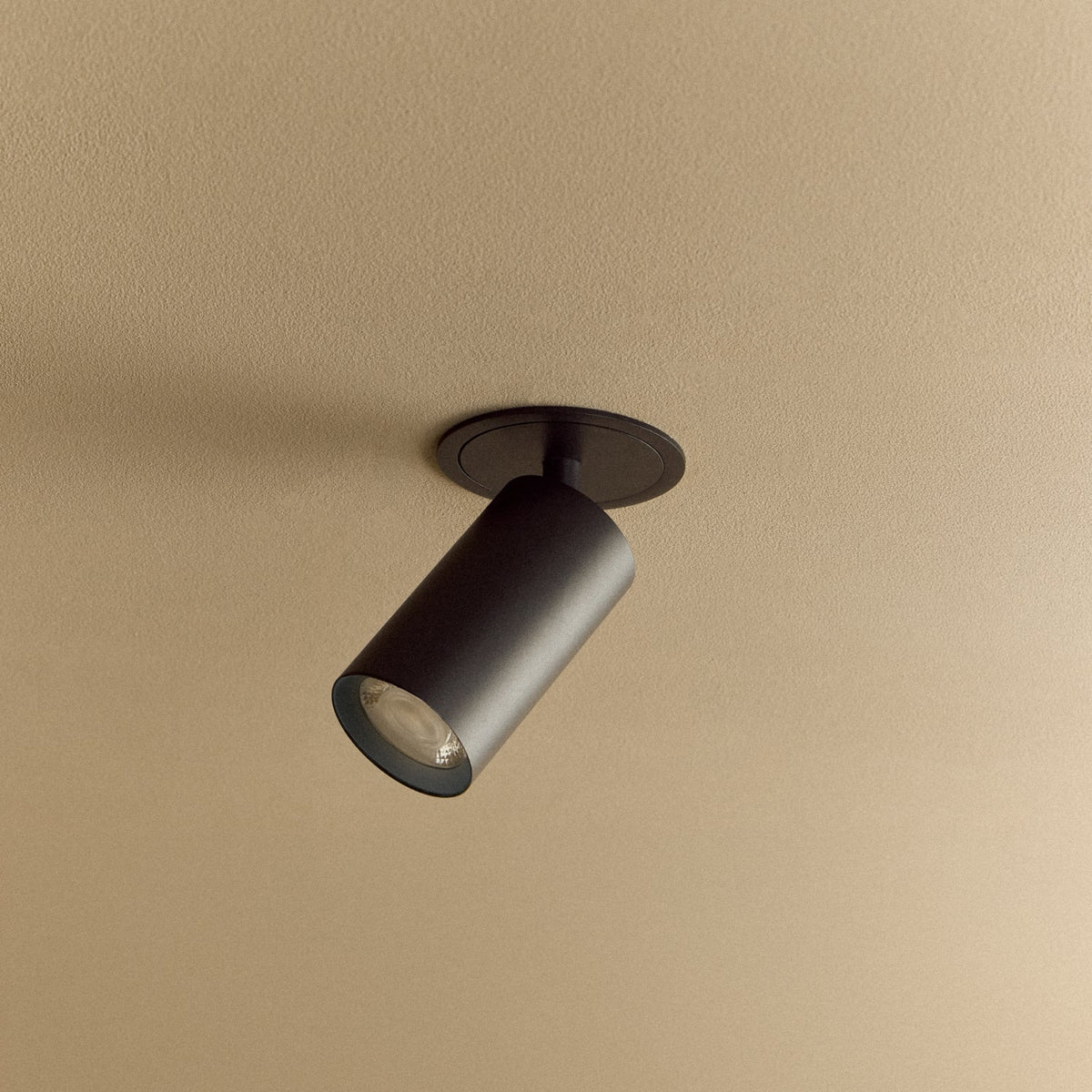 Detailed image of the Core Recessed Spotlight + T50 Light Engine by Tala Lighting in Black turned off.