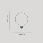 Dimension drawing of the Sphere III E26 Dim-to-Warm LED Bulb by Tala Lighting.
